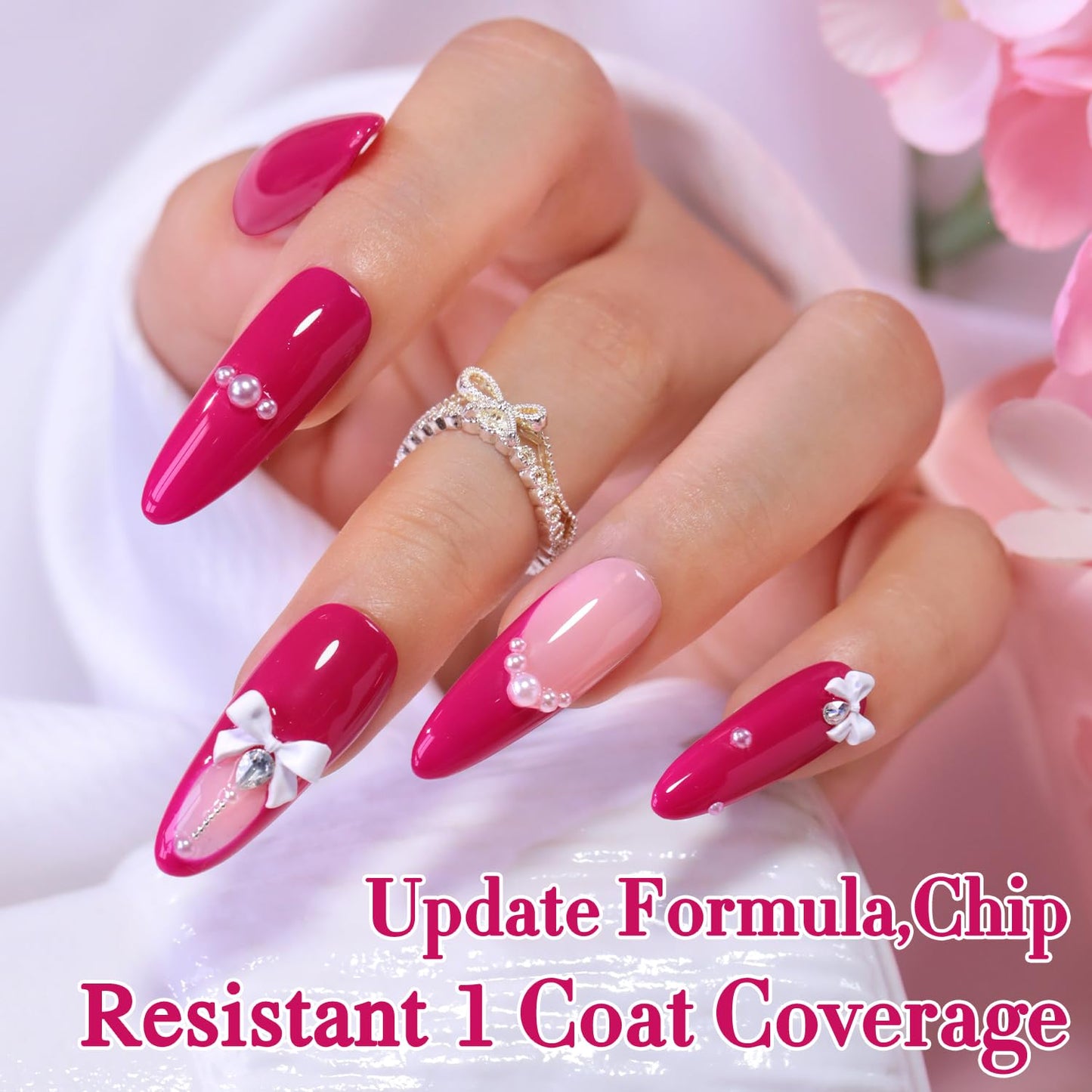 Gel Nail Polish - Translucent Light Milky Pastel for DIY Manicure | 0.5 Oz Rose Pink
