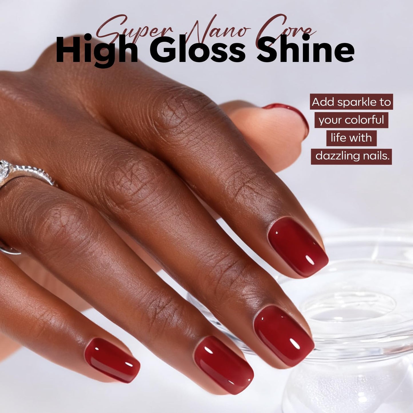 Modelones Gel Nail Polish - Red Wine Sheer Translucent Color | 15 ML Soak Off for LED Manicure