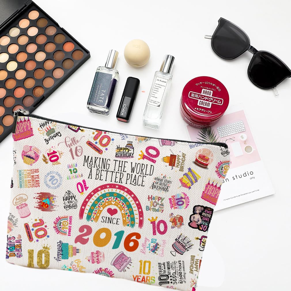 NONETH Birthday Gifts, 2016 Birthday Decorations Cosmetic Bags, Cute Travel Makeup Bag & Toiletry Bag