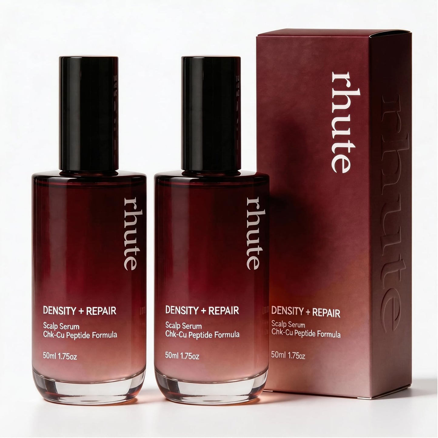 Rhute Hair Serum, Rhute Scalp Serum Daily Strengthening Treatment for Weak or Damaged Haireptide-Powered Formula for Thicker (2pcs)