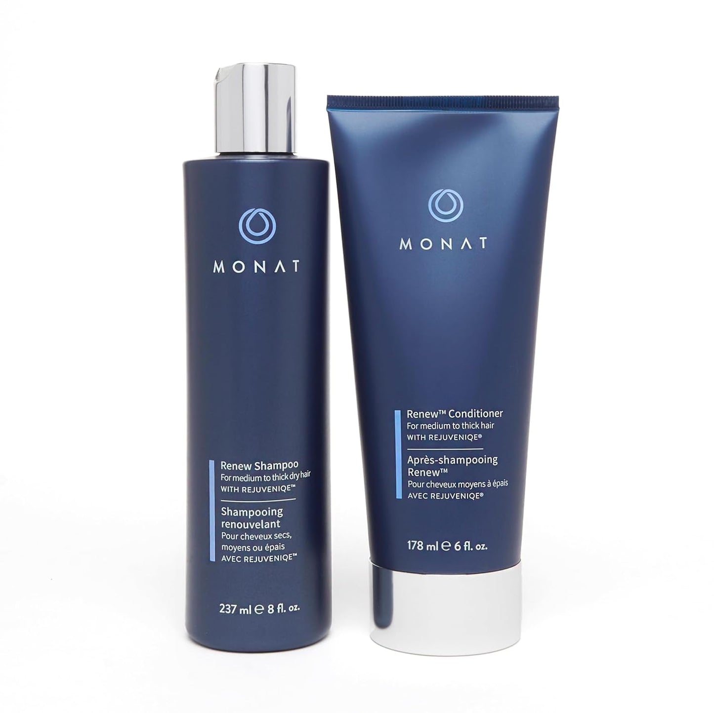MONAT Smoothing Anti-Frizz Set - Natural Shampoo & Conditioner for Lightweight Frizz Control | Smooth, Shiny Hair