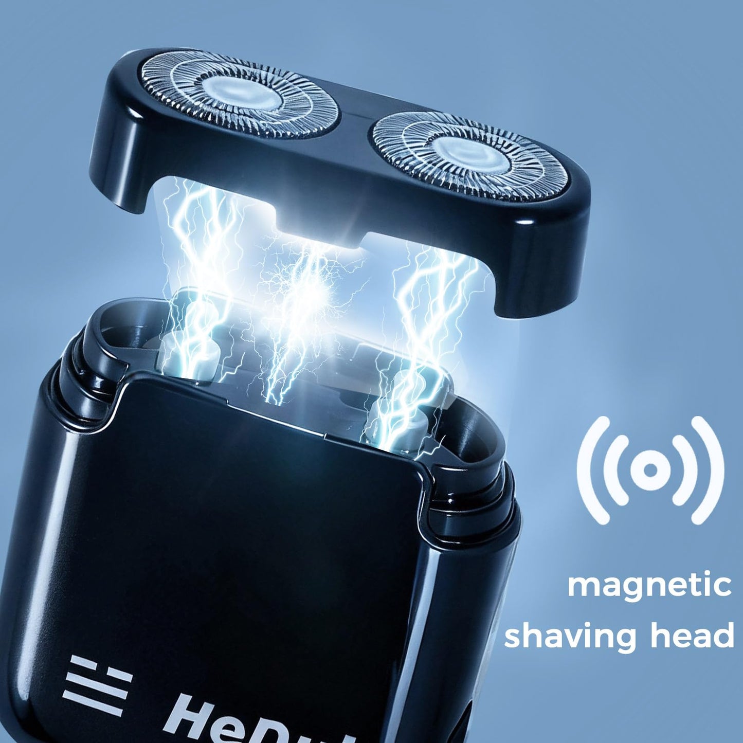 Mini Portable Electric Shaver for Men Double Head Travel Razor USB-C Rechargeable 2 Pack Black Travel Shaver for Men Dry Shave Detachable Head Washable Razor Easy Cleaning Send to Parents Boyfriend
