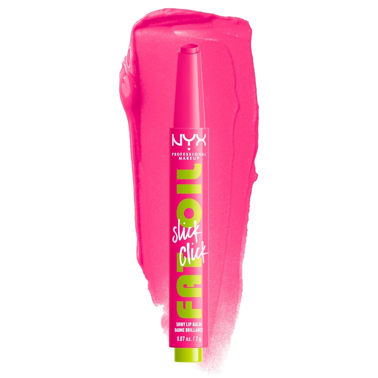 NYX Professional Makeup Fat Oil Slick Click | Lightweight, Buildable Vegan Lip Balm - Richly Pigmented, No Filter Needed