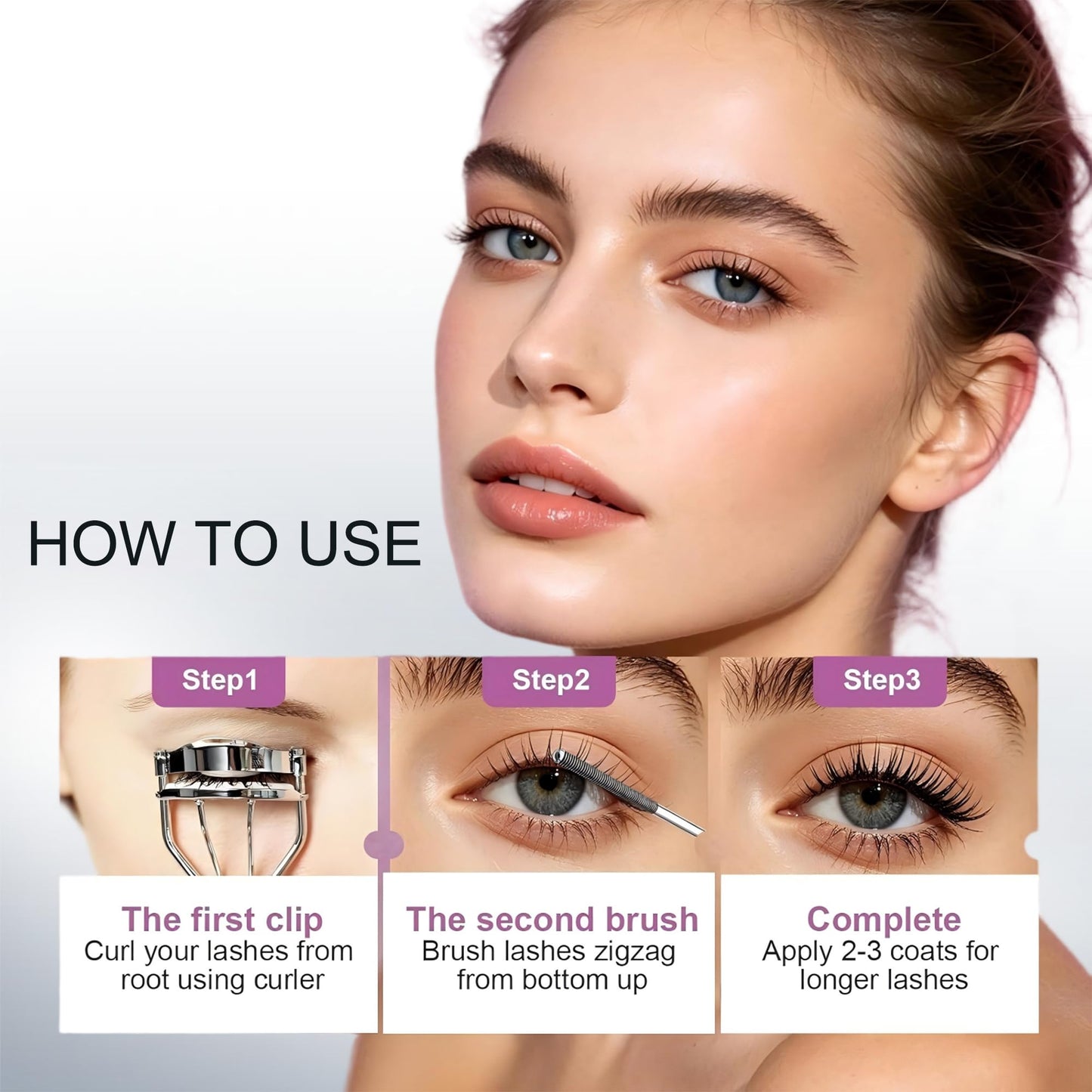 Iron Wand Mascara, Long Lasting Waterproof Mascara (3.5g)