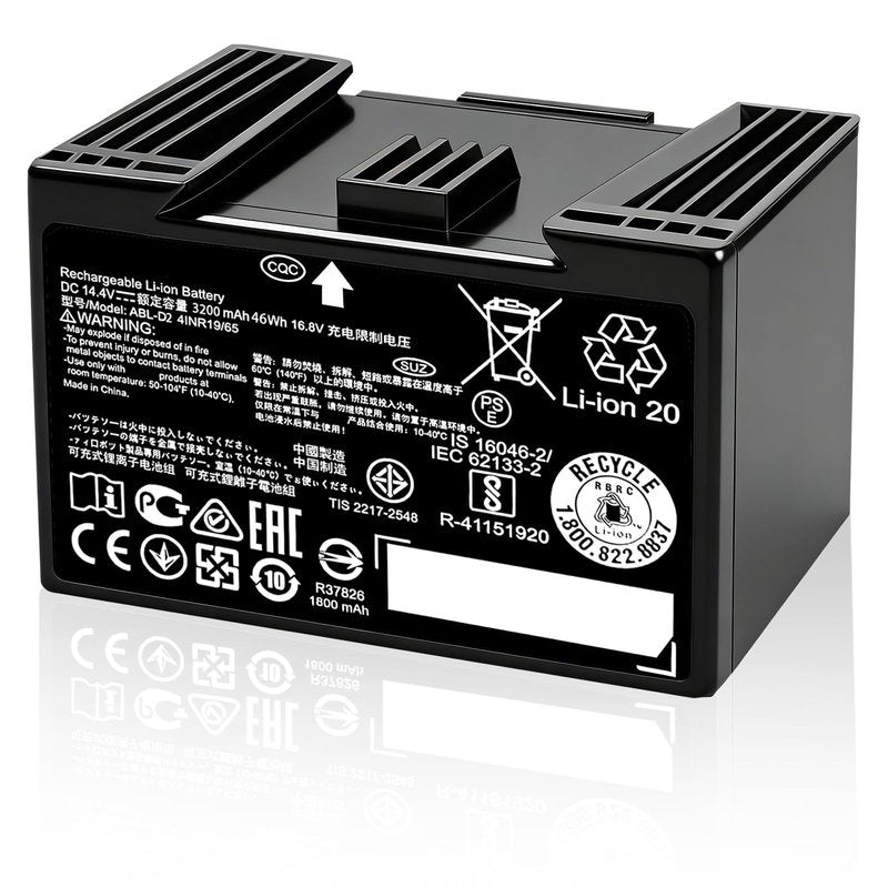 Lcenerga 46.08Wh ABL-D2 Battery for iRobot Roomba j7 i7 i8 i6 i5 i4 i3 e5 e6 Series j7+ j7550 i8+ i8550 i3+ i4 i4+ i4150, for Roomba j5 i5 j7+ Series ABL-D2A ABL-D1 ABL-F 14.4V