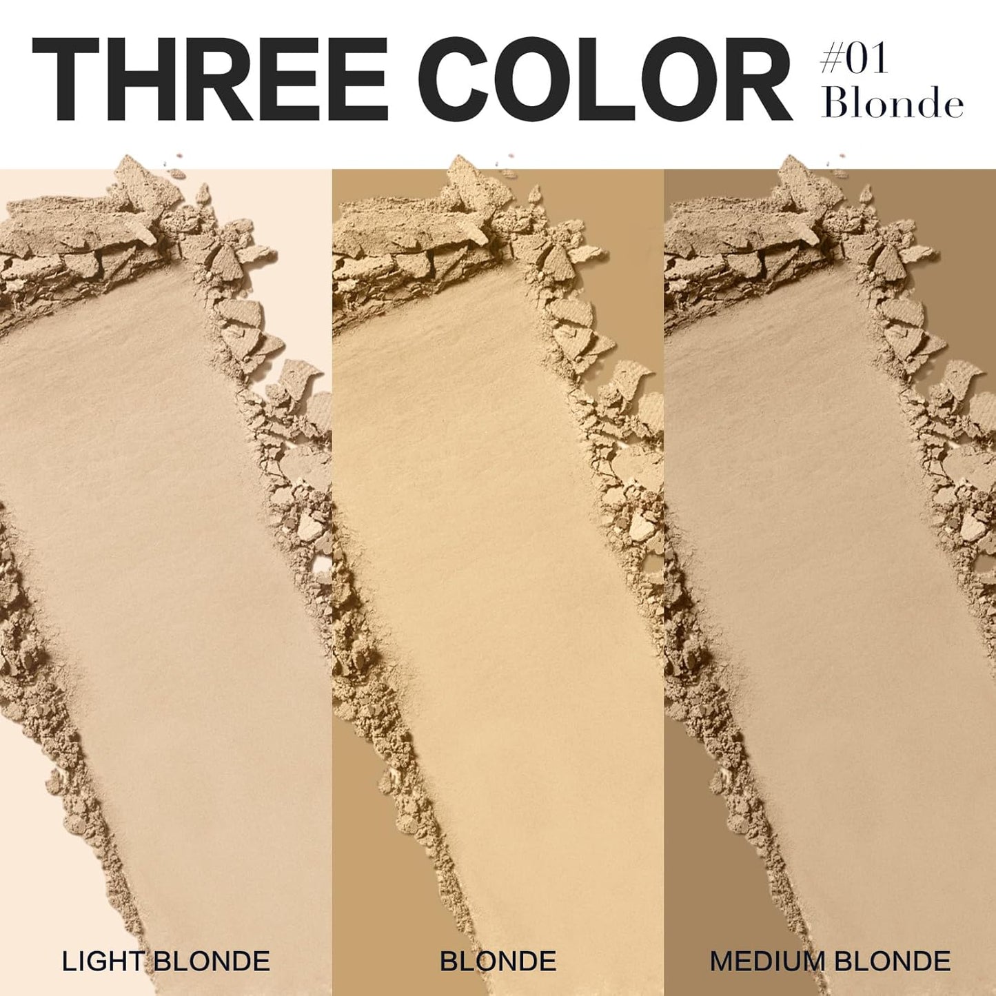 Root Touch Up Hair Color - Blendable Gray Coverage Powder for Thinning Edges | 48H Sweat Resistant, Natural Finish - Blonde