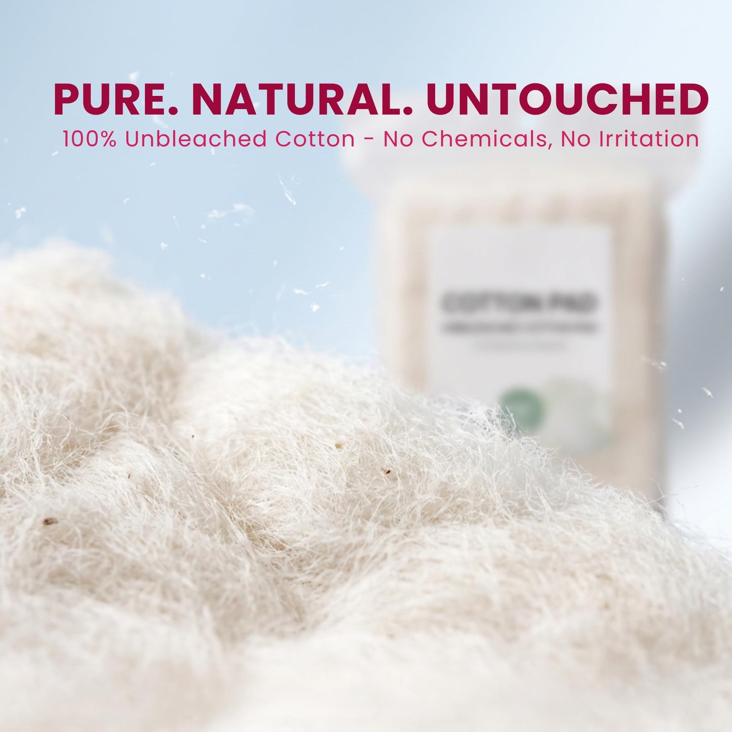 Makeup Facial Soft Cut Japanese Cotton Pads Unbleached 60x50mm – Natural, Lint Free – Multi-Use for Makeup Removal, Toner Application, Skincare, Nail Polish Removal & Baby Care, 189 PCS (White)