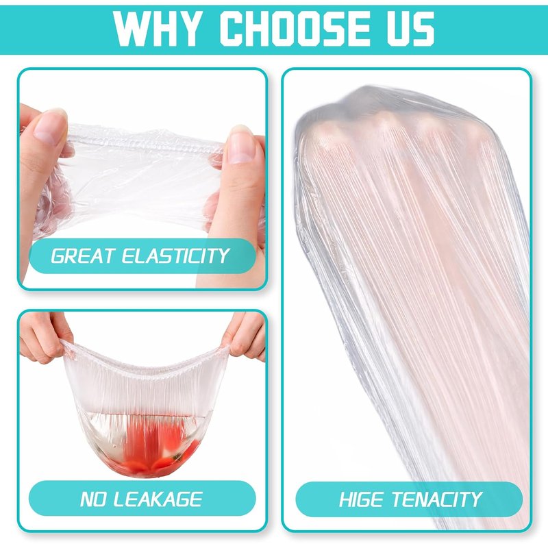 Disposable Shower Caps - Waterproof & Durable Hair Covers for Men and Women | 100 Pcs Clear Plastic for Travel & Deep Conditioning