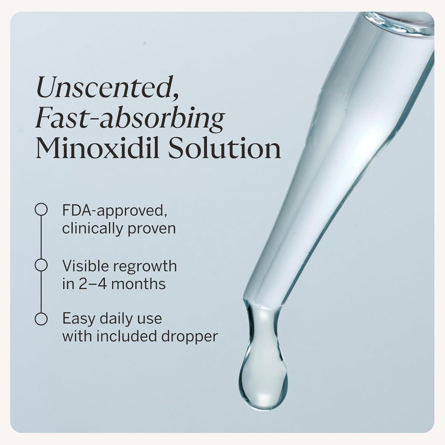 Minoxidil Hair Growth Serum for Men - 5% Solution, Unscented Daily Use | 3 Bottles, 60 mL Each