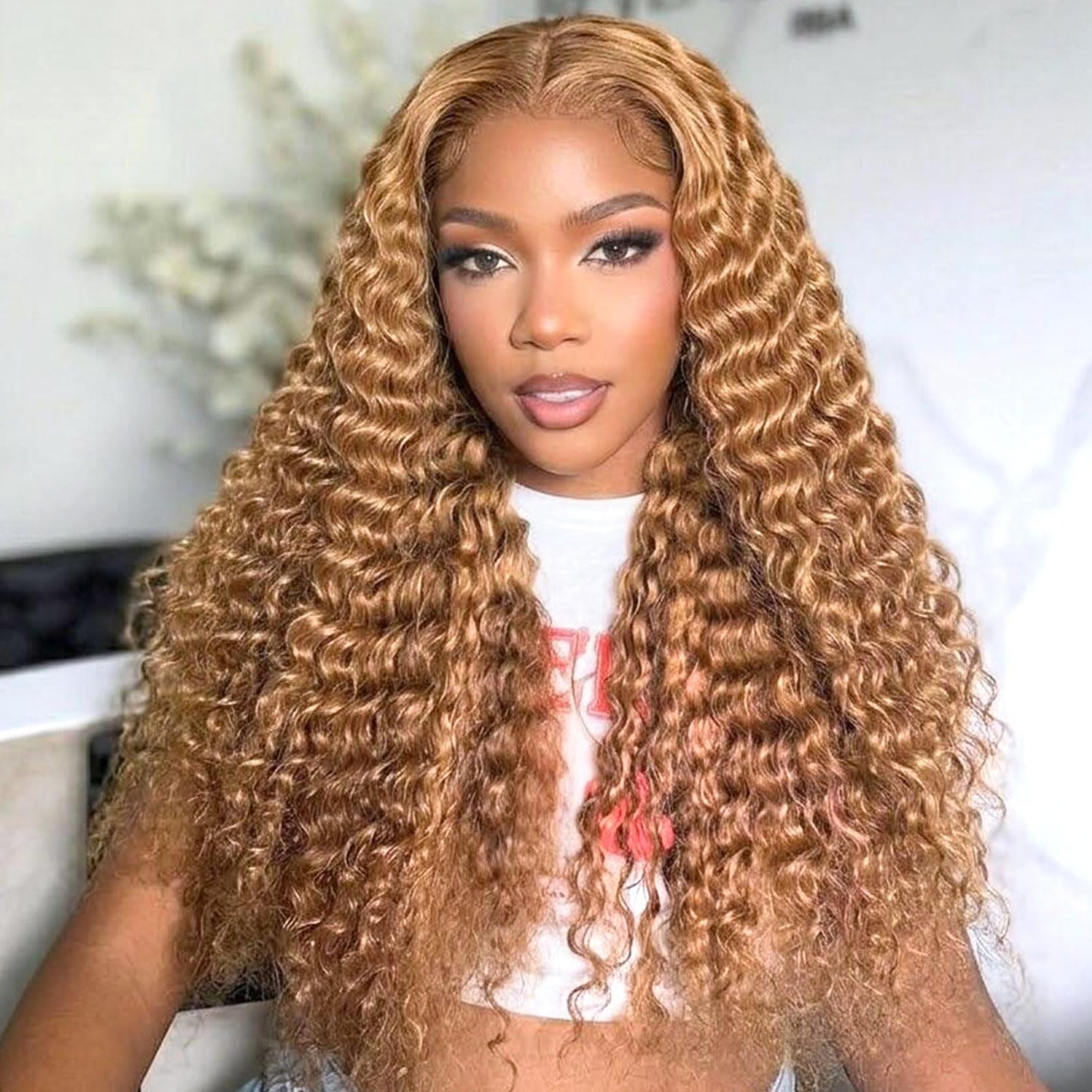 Curly Bob Wig - 200% Density Deep Wave Human Hair | 5x5 HD Lace Closure, 18 Inch, Black for Women