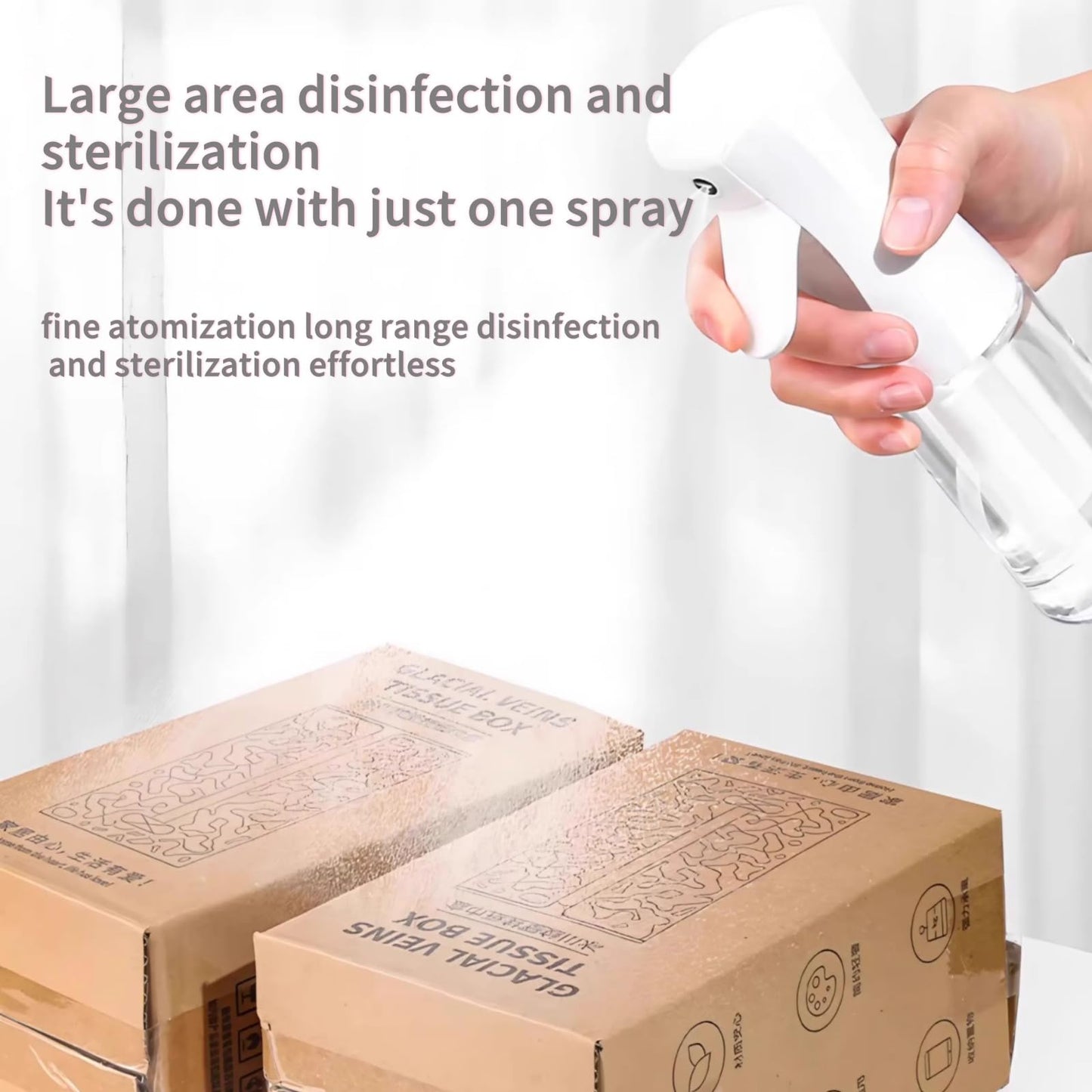 viviyoo 2 Pack Continuous Spray Bottles - Ultra Fine Mist Sprayer | 6.8 OZ Water Spray Bottle for Hair, Cleaning, Plants, Pets, Salons