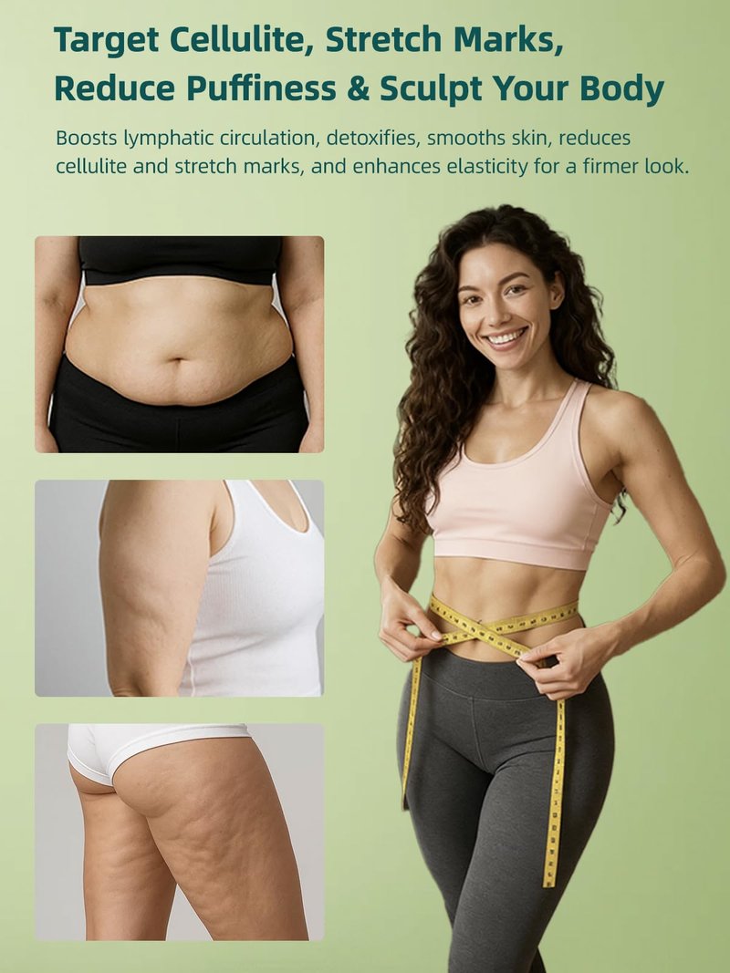 DiDEER Lymphatic Drainage Massager & Anti Cellulite Massage Tool, for Legs, Arms & Belly, Body,Helps Reduce Stretch Marks & Cellulite,With Microcurrent, Light Heat & Vibration - Body Sculpting Machine