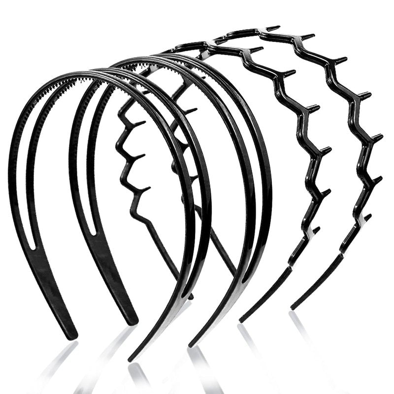 Redanha 4-Piece Hairband Set - Non-Slip Zigzag Headbands with Shark Tooth Design | Ideal for Women & Girls