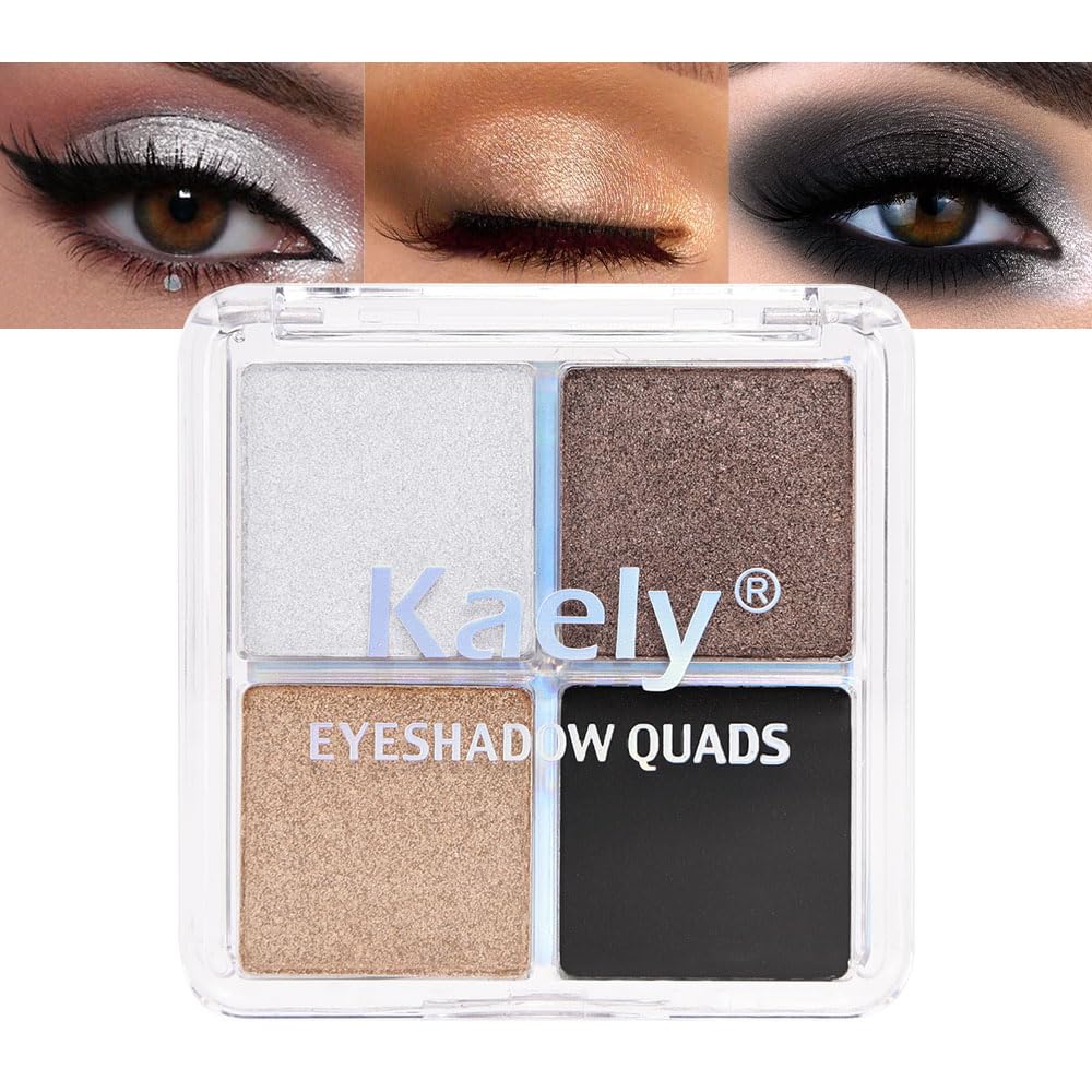 Eye Shadow Palette for Older Women - 6 Colors, High Pigment, Mini Travel Size | Green Eyes, Nude Pink, Rose Gold