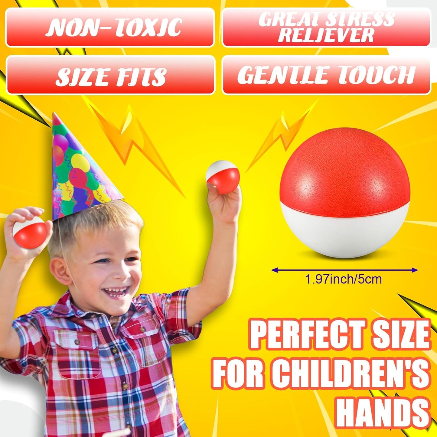 Cartoon Animation Themed Stress Balls - Sensory Fidget Toys for Kids | Anime Birthday Party Favors & Goodie Bag Stuffers