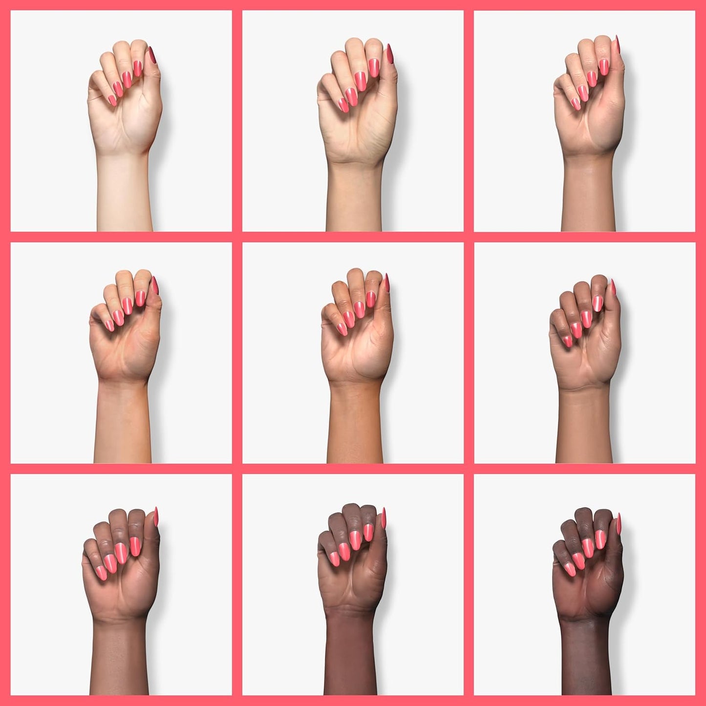 ILNP Neon Coral Pink Cream Nail Polish - Summer Vibes | Long-Lasting Formula