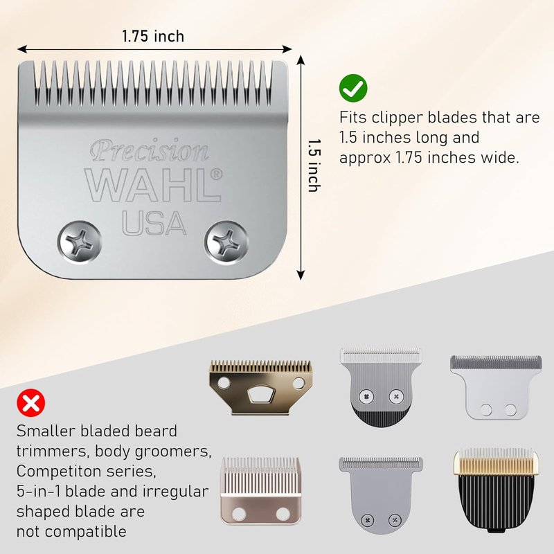 Clipper Guards - Professional Hair Clipper Combs for Wahl | Extra Long 1.25", 1.5", 1.75", 2" Sizes, Black