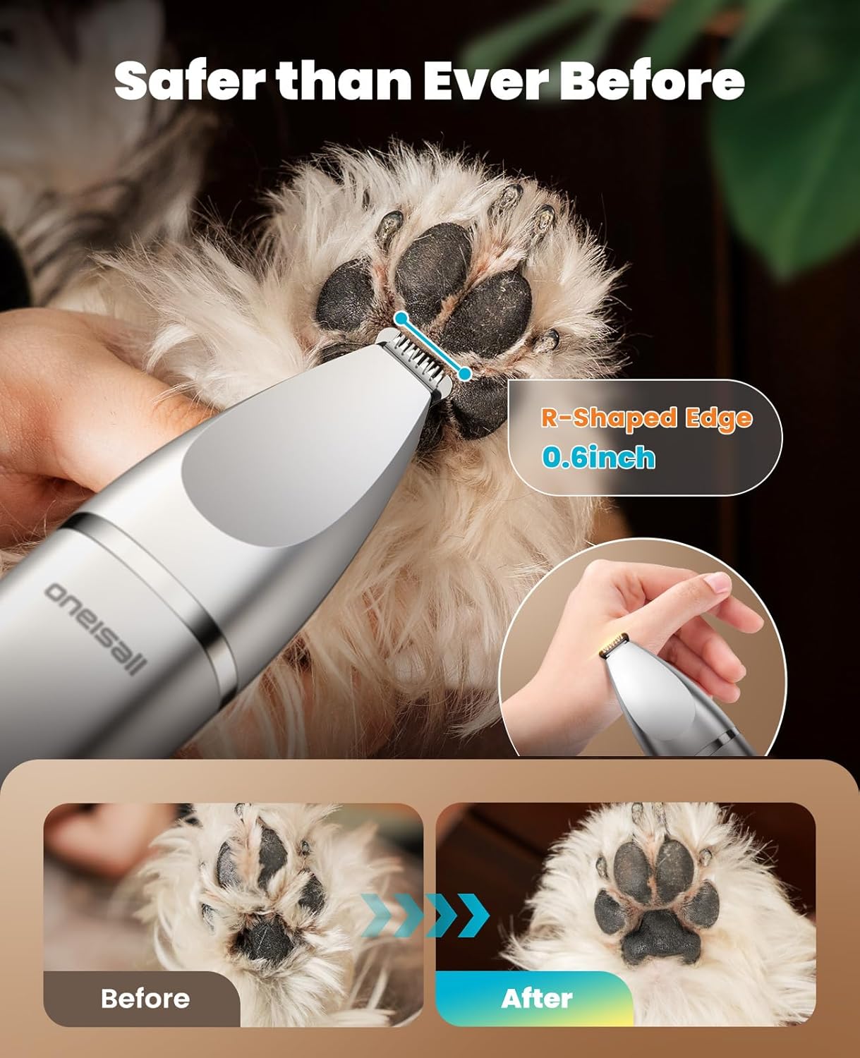 4-In-1 Dog Grooming Kit - LCD Display, Rechargeable Cordless Clippers | Low Noise, Waterproof, Nail Grinder