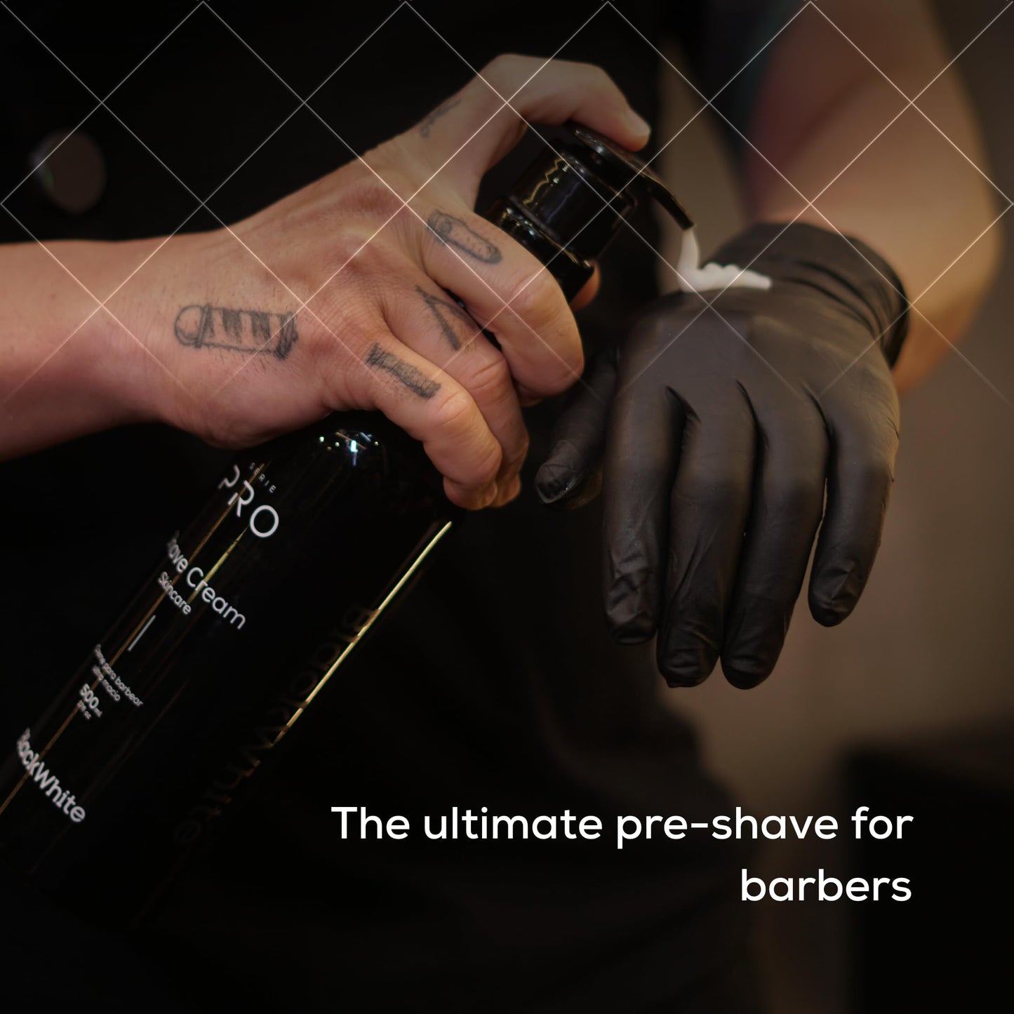 Black White Shave Cream PRO with Shea Butter, Fights Nicks, Cuts and Razor Burn for All Skin Types