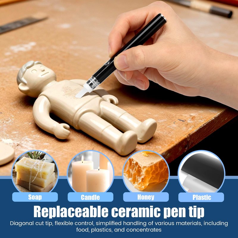 Electric Hot Knife Heat, Cutting Tool Kit with Ceramic Blade, Blade Heating Multi-Tool Ceramic Hot Knife Dab Tool