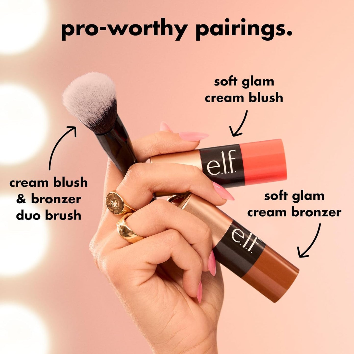 e.l.f. Soft Glam Cream Blush Stick - Buildable Satin Finish Blush with Shea Butter | Vegan & Cruelty-Free