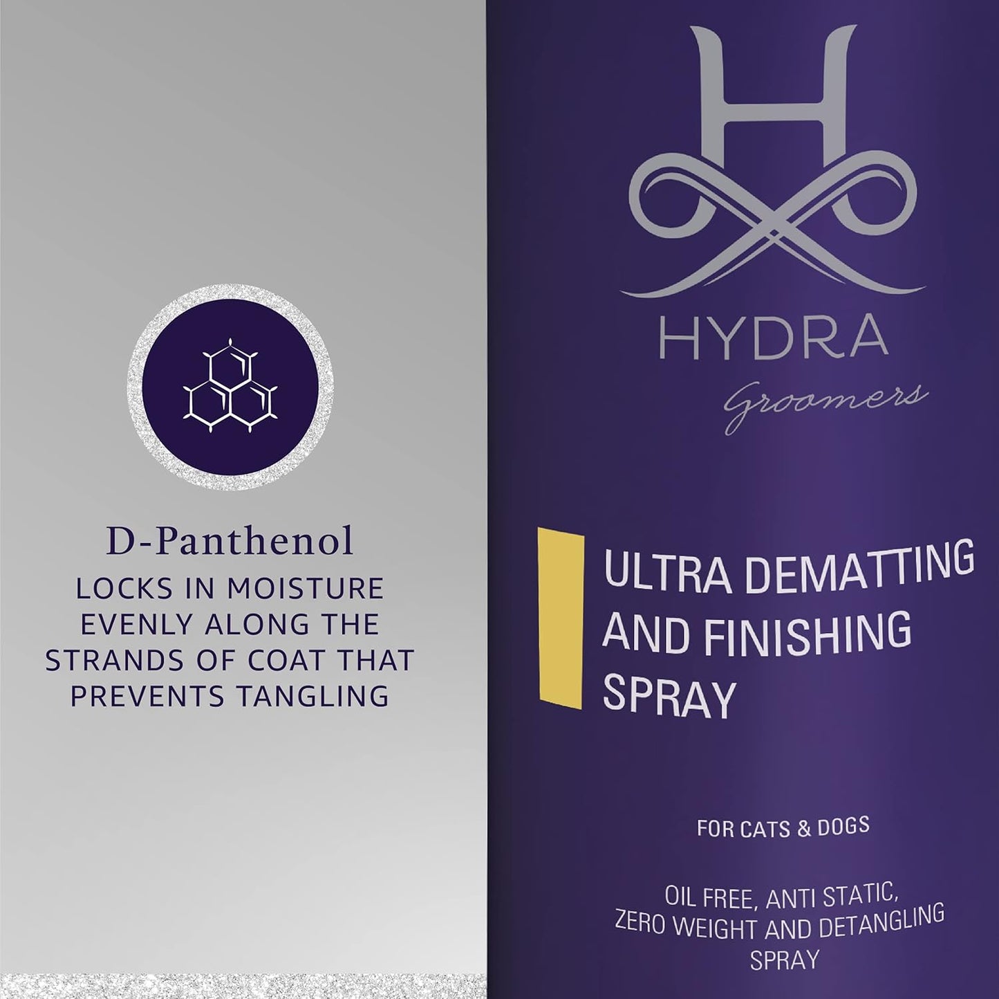 Ultra Dematting and Finishing Spray for Dogs & Cats - Perfect for Long Hair Pets