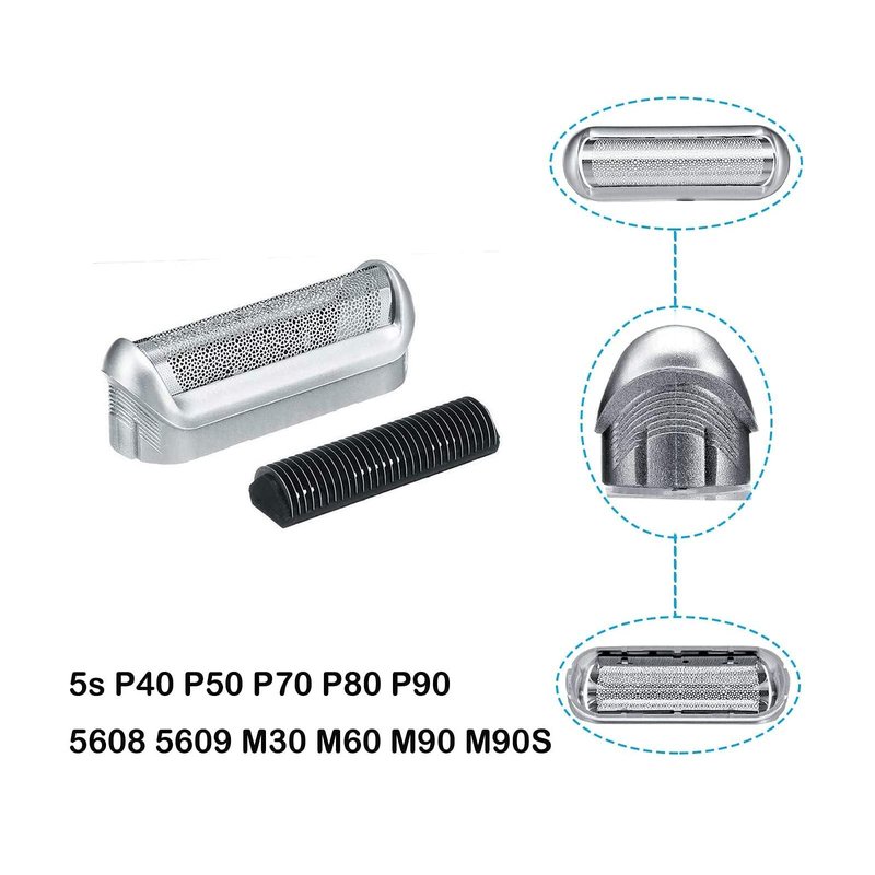Electric Shaver Replacement Head for Series 5, Electric Shaver Replacement Heads,5s Replacement Foil & Cutter for Compatible with M90 M60 P40 P50 P60 P70 P80 555 575