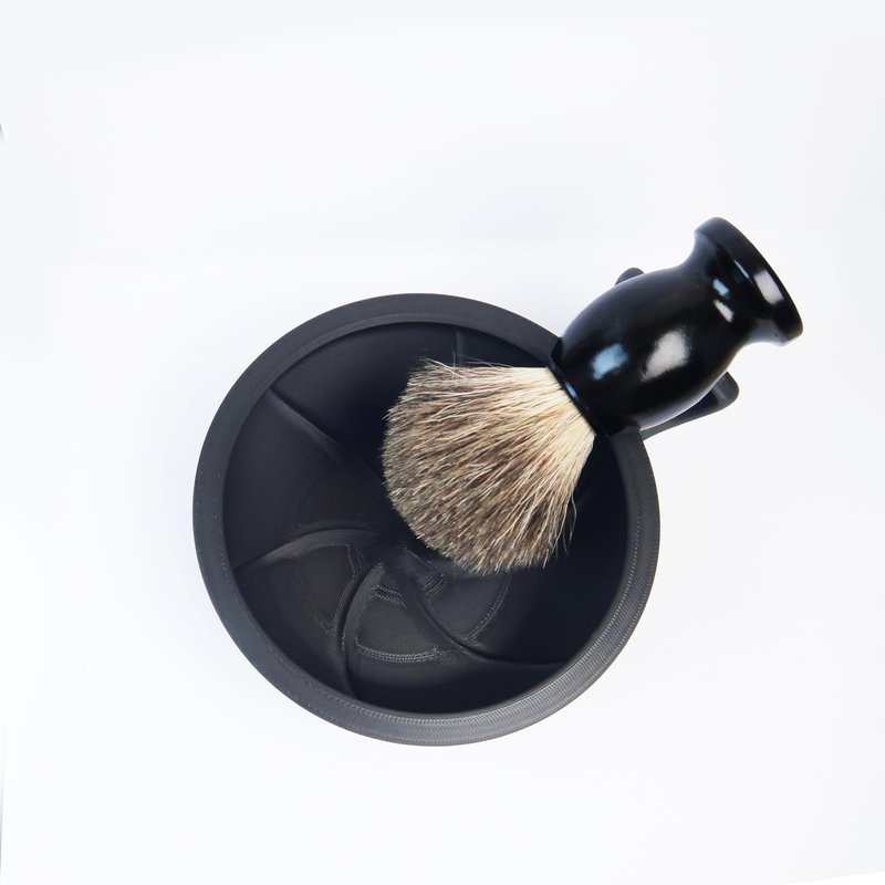 Shaving Brush Set for Men,2 in 1 Shaving Brush Set Includes Pure Badger Shaving Brush and PLA Shaving Bowl (Set2)