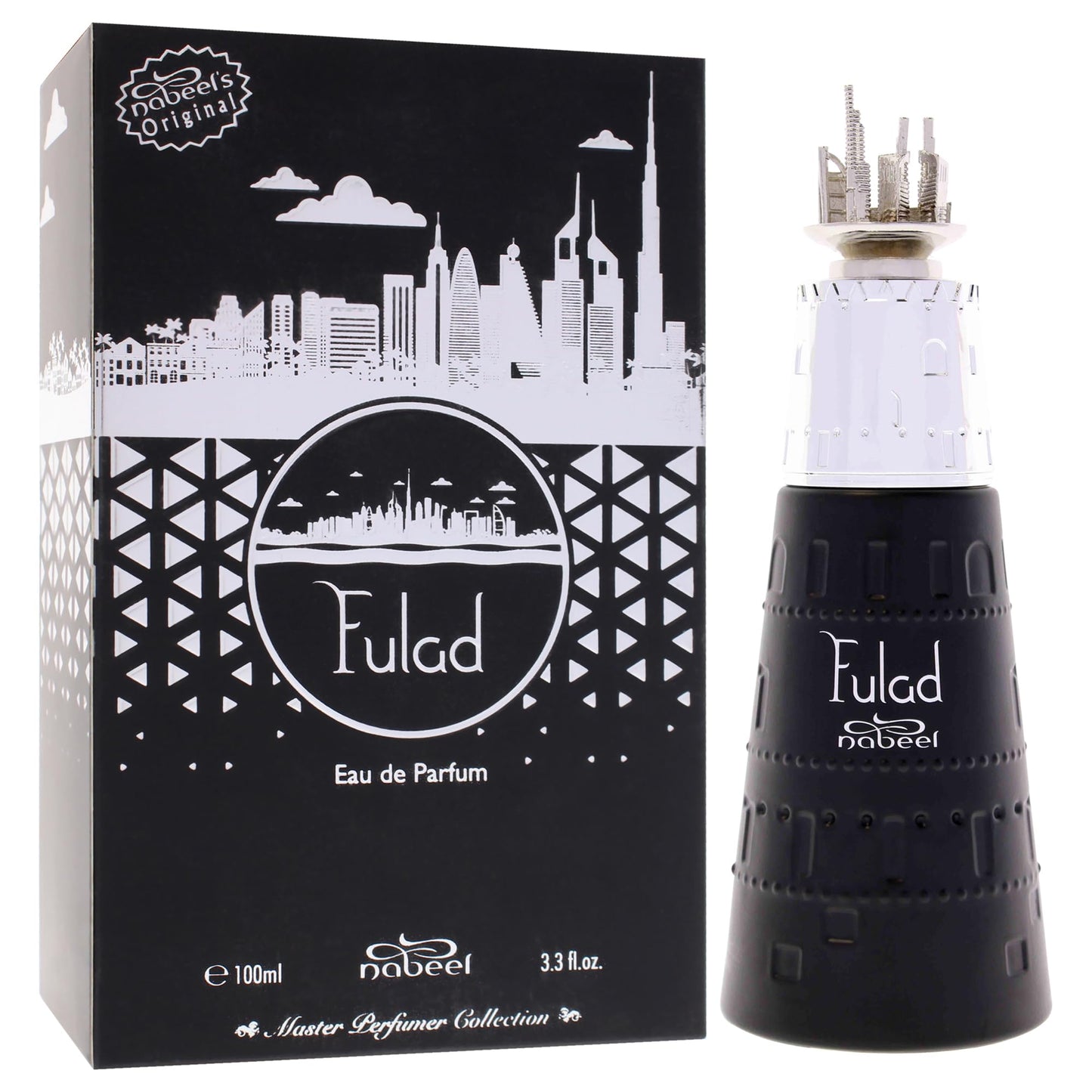 Nabeel Master Perfumer Collection - Fulad for Unisex - Arabian Perfume for Women & Men - Fragrance with Bergamot, Cedarwood, Patchouli, Lemon Scent - Arabic Cologne - Travel Size - 3.3 oz EDP Spray
