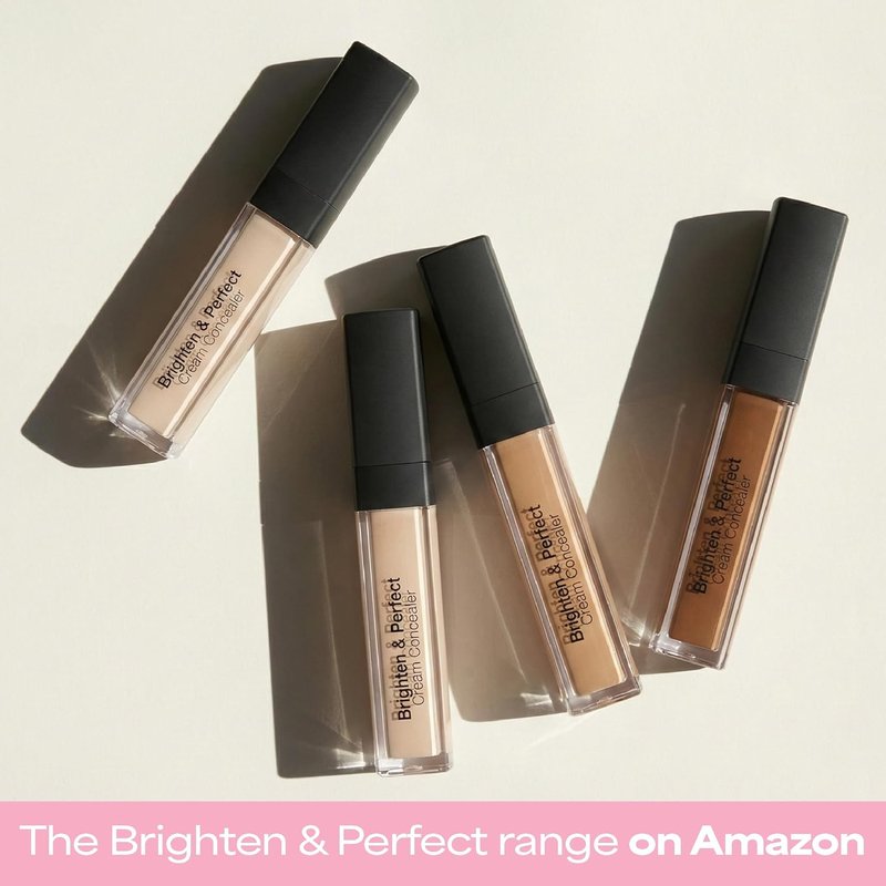Brighten & Perfect Cream Concealer - Medium Deep Bronze | Hydrating, Buildable Coverage for Dark Circles & Blemishes, Vegan & Cruelty-Free
