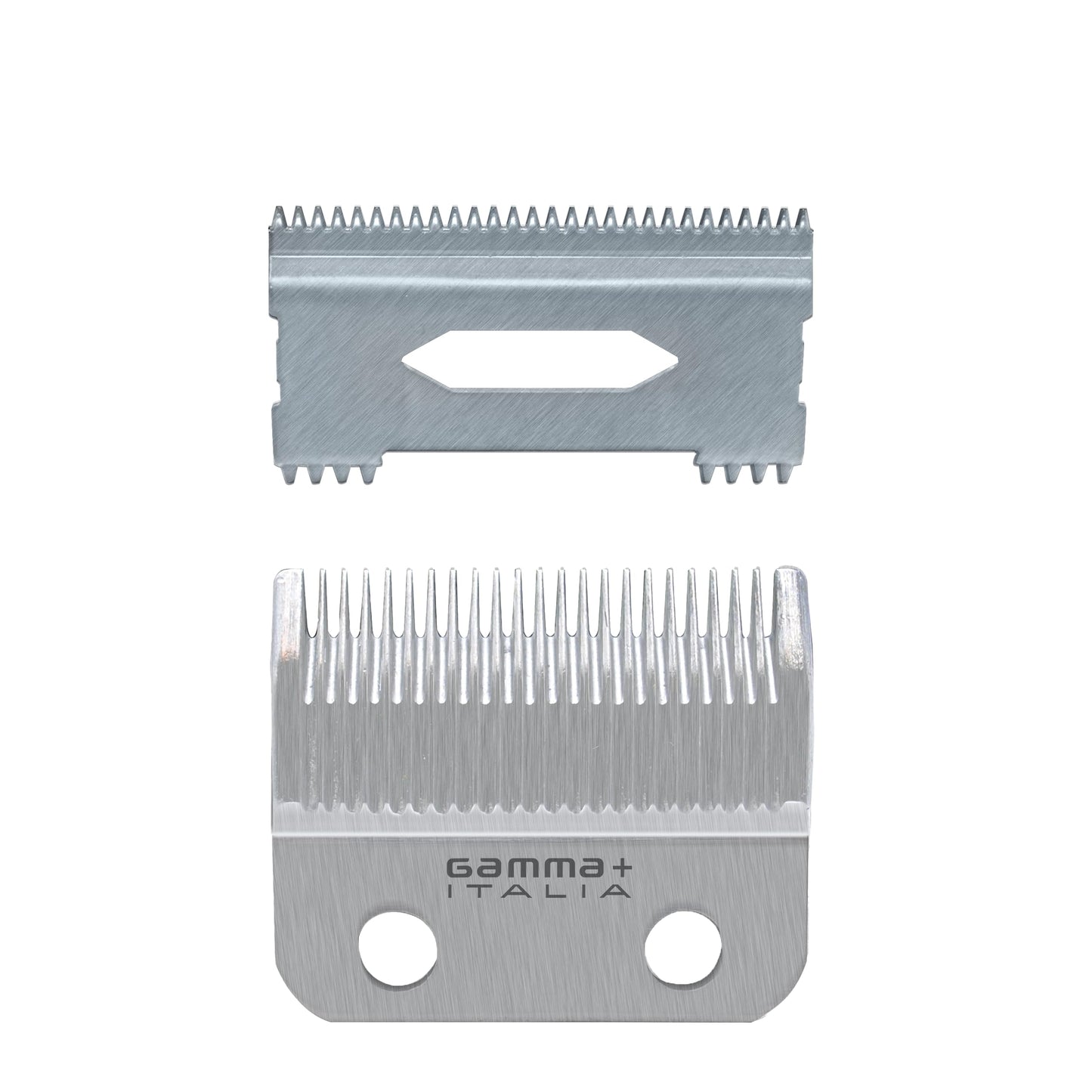 GAMMA+ Replacement Fixed Stainless Steel Taper Hair Clipper Blade with Stainless Steel Shallow Tooth 2.0 Cutter Set