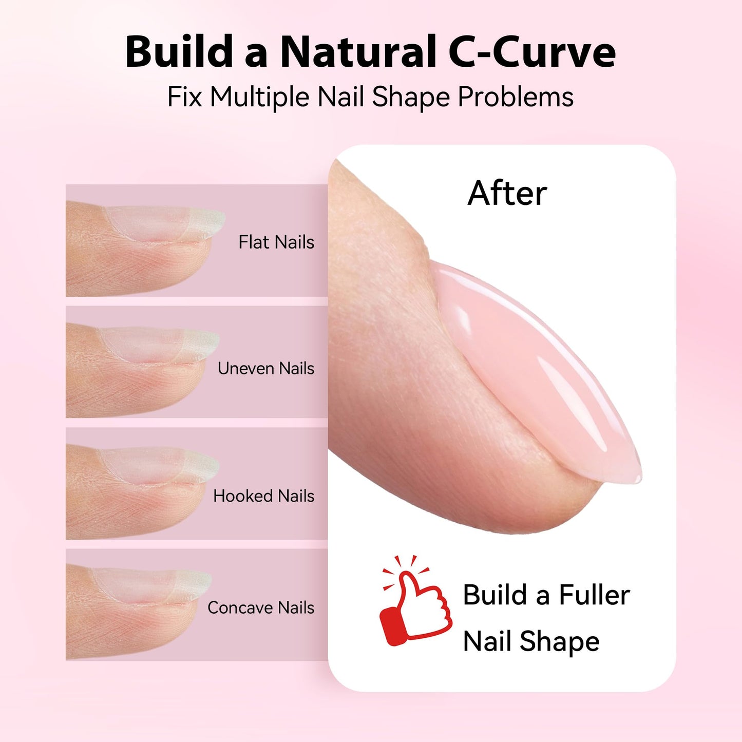 Makartt 8-in-1 Gel Nails Builder: 15ml Nude Pink Builder in a Bottle for Nail Strengthen Rubber Base and Rhinestone Glue, UV Light Cured Gel Builder for Nails - Home User DIY Low Odor