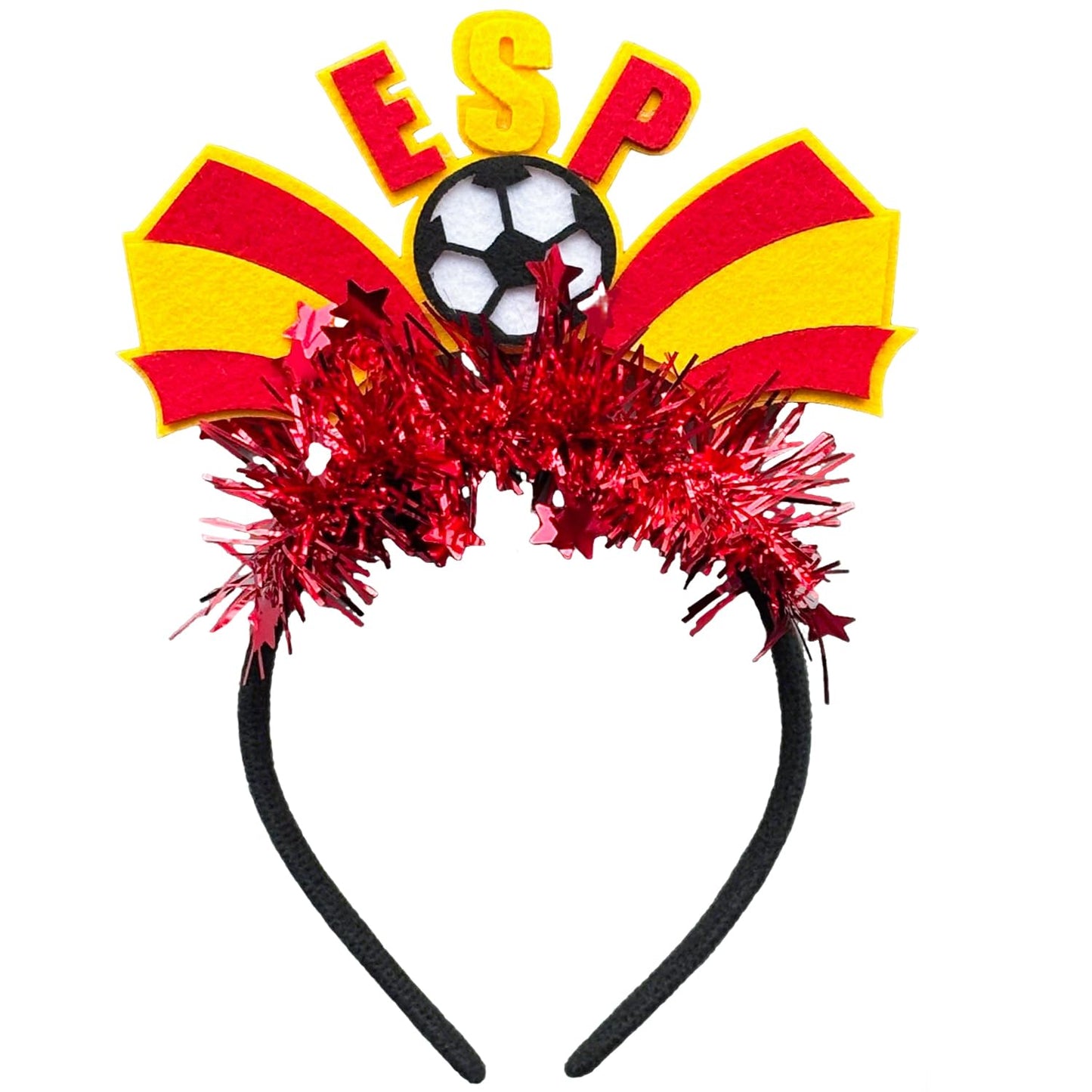 KASOICRA Spain Flag Headband Football Hair Hoops World Cup Party Headbands for Soccer Fans for Soccers Accessories Women Men Soccers Hair Bands Game Day Sports Hair Decoration 1Pcs