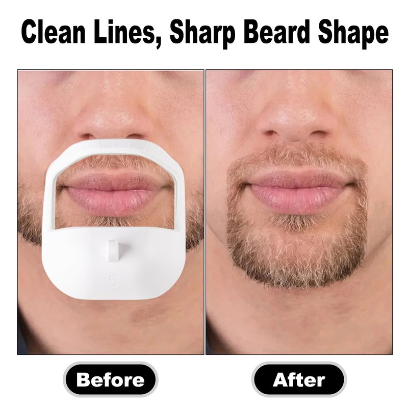 5-Piece Beard Shaper Kit – Includes Beard Guide Shaping Tool, Mustache Guard, Face Shaper, and Small Comb for Men’s Beard Grooming