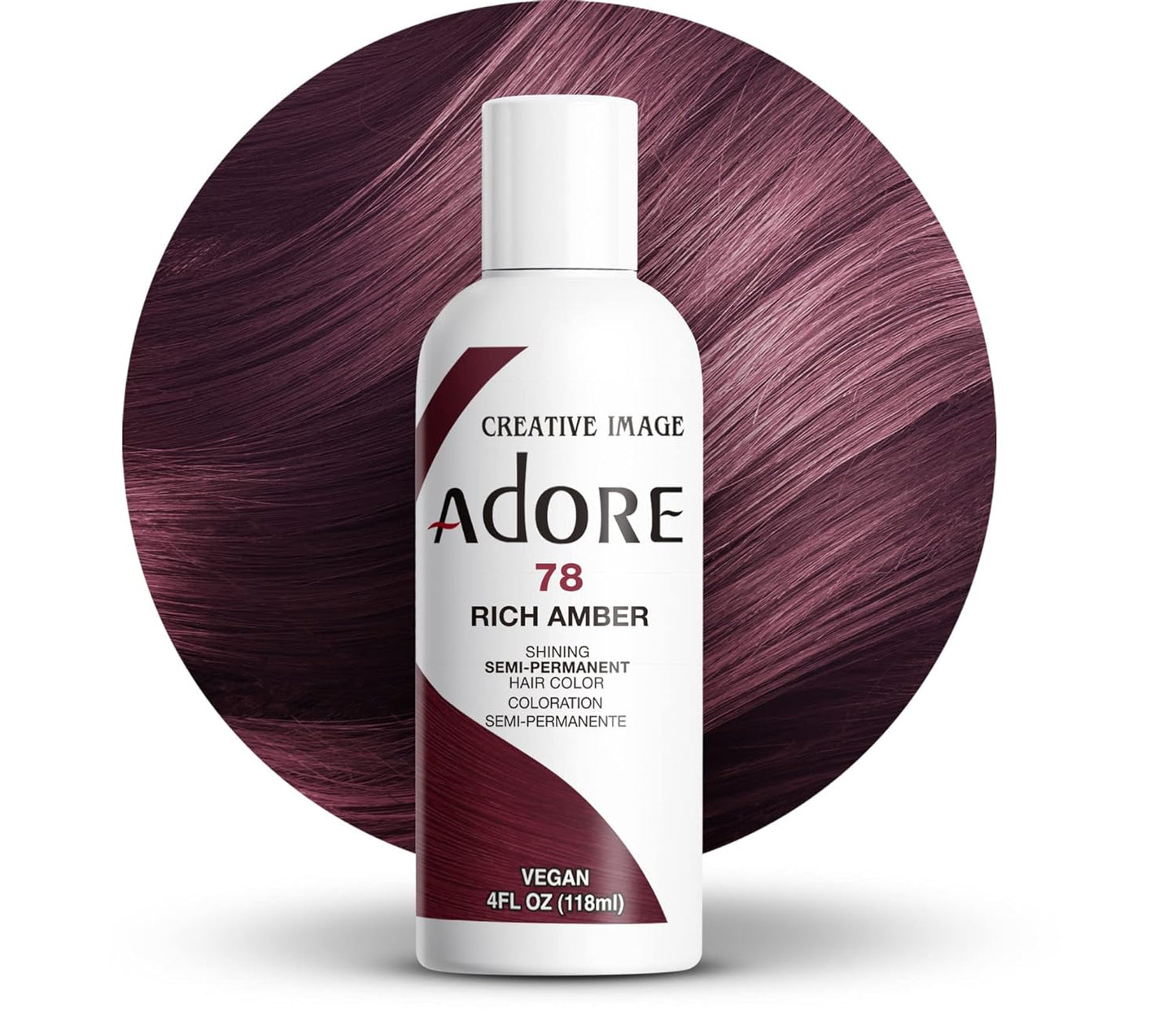 Adore Semi Permanent Hair Color - Mystic Grey | Vegan, Ammonia-Free Hair Dye | 4 Fl Oz