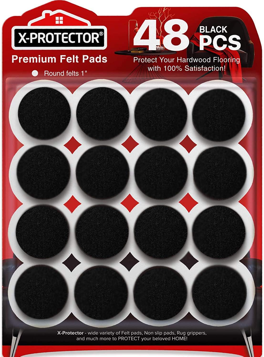 X-PROTECTOR Felt Furniture Pads - 133 PCS Premium Floor Protectors for Hardwood & Laminate | Brown & Beige