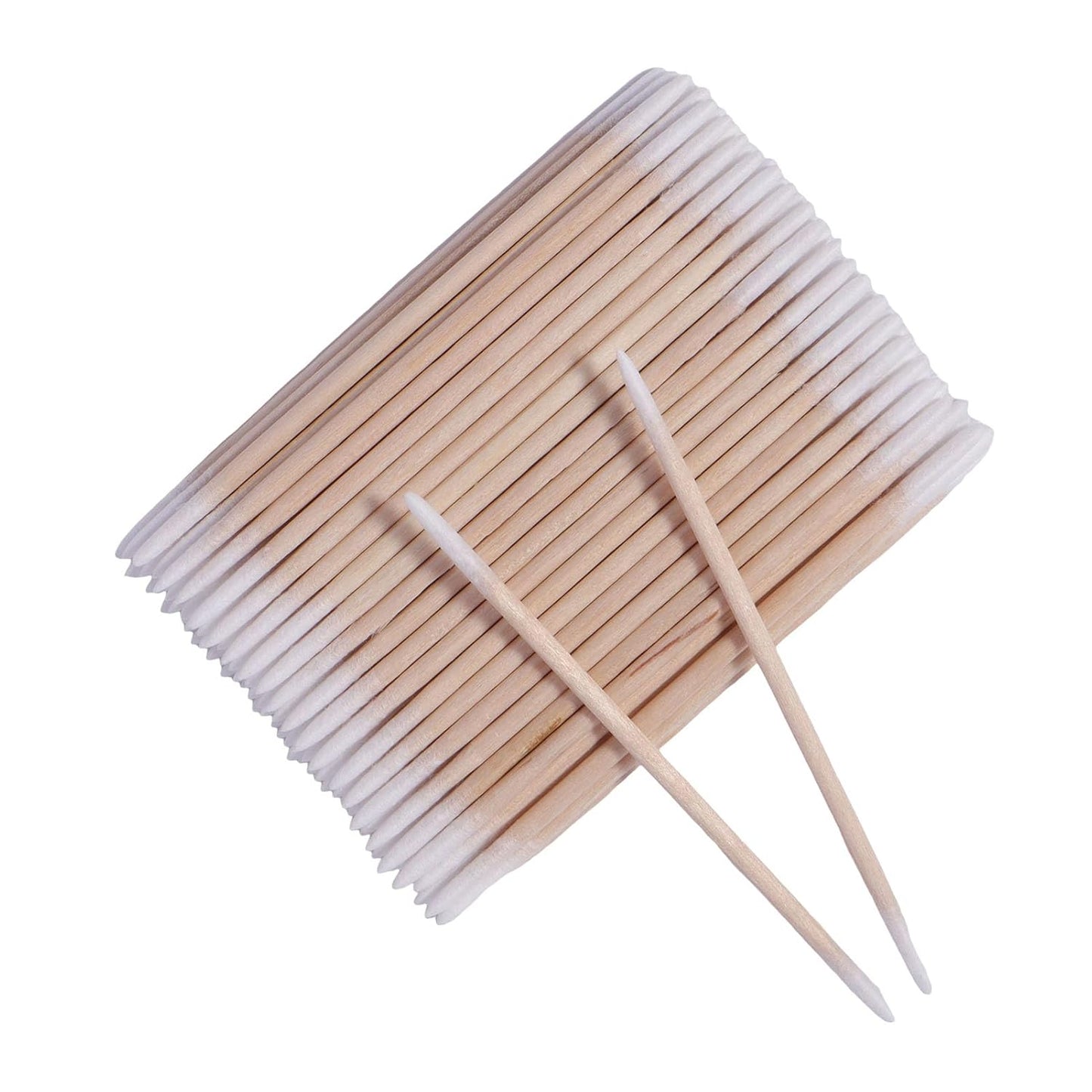Double-Sided Wood Cotton Swabs - 1000pcs Microbrush Eyelash Cleaning Sticks | Ideal for Nails & Cosmetic Use