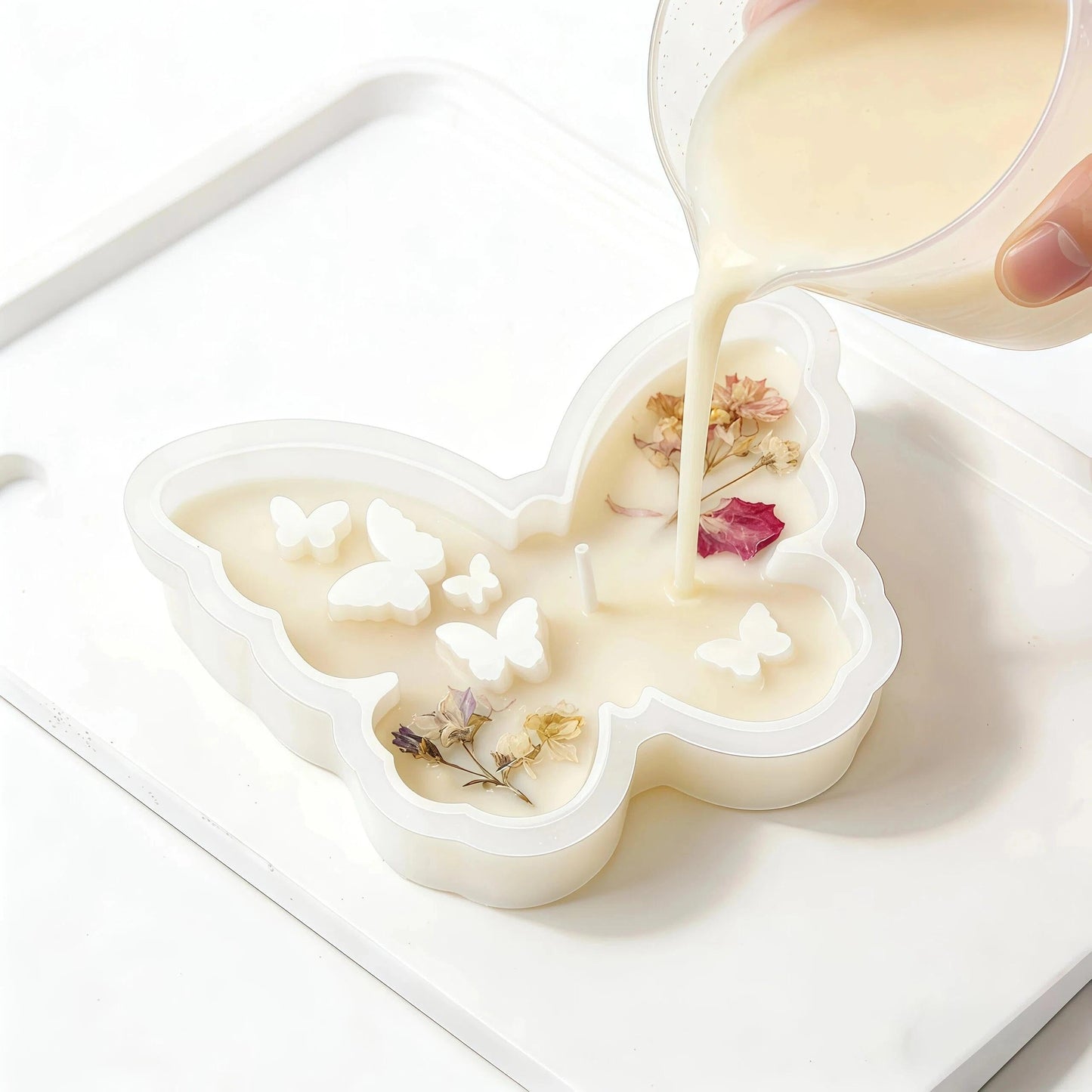Butterfly Shape Car Freshies Silicone Mold, 3D Butterfly Silicone Molds, Air Freshie Mold for Epoxy Resin Cake Decor Candle Soap Moulds