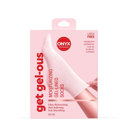 Onyx Professional Gel Moisturizing Socks, One Size Dry Feet Treatment for Women or Men, Hydrating Spa Socks for Dry Feet and Cracked Heel Repair, One Reusable Pair