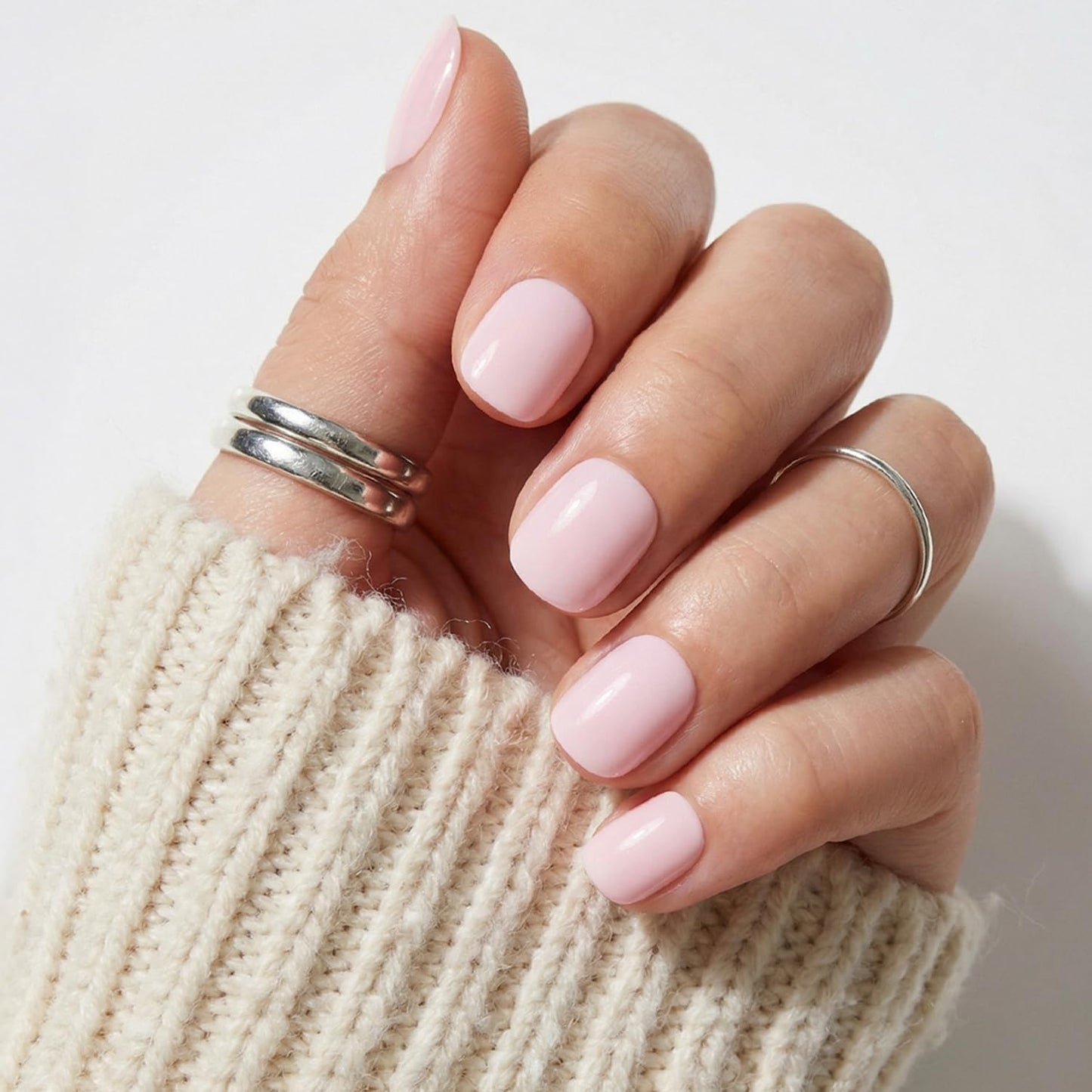 Glamnetic Press On Nails - Lush Coral | Short Oval Fake Nails with Glazed Finish | 30 Nail Kit in 15 Sizes