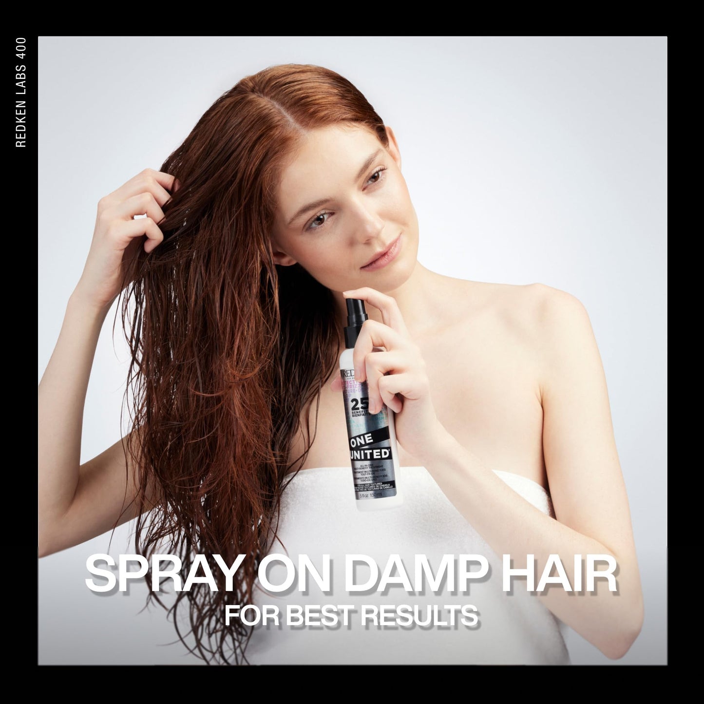 Redken One United Leave In Conditioner Spray - Multi-Benefit Leave In Treatment For All Hair Types, Heat Protectant & Detangler Spray, Paraben Free