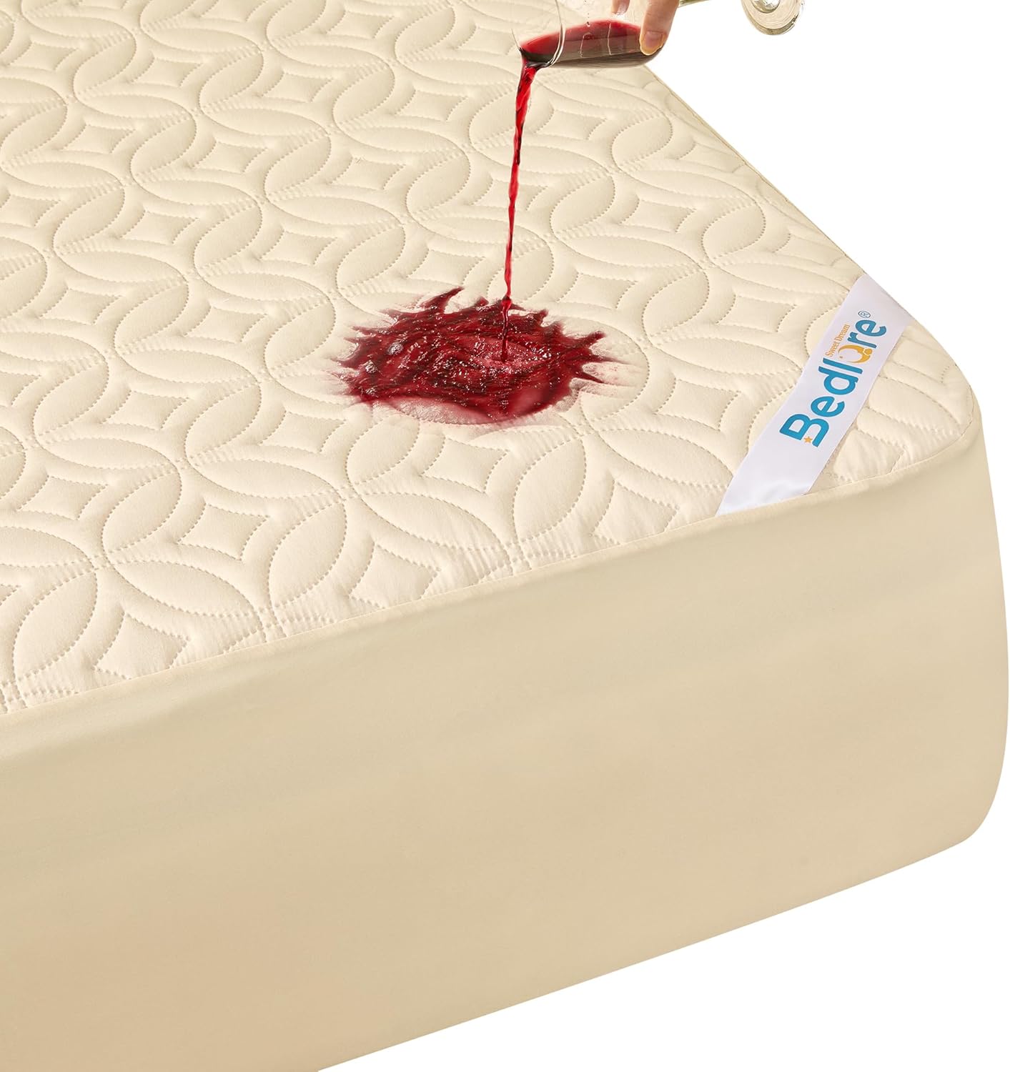 Waterproof Mattress Protector - Noiseless Queen Size Pad | Deep Pocket 6"-18" Depth, Soft & Breathable Gray Cover