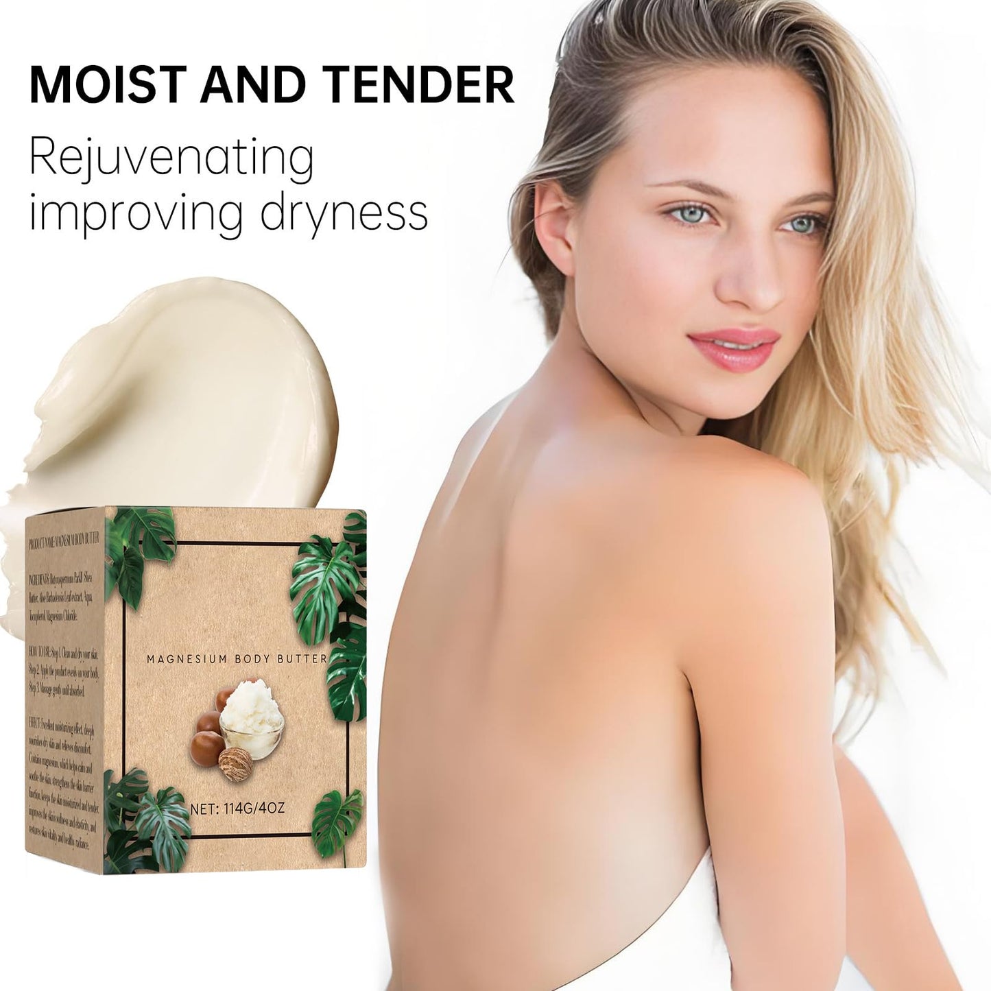 Neuropathy Cream, Magnesium Body Butter, Magnesium Cream Deeply Skin Moisturize Keep Skin Soft & Smooth for All Skin Types (1pcs)