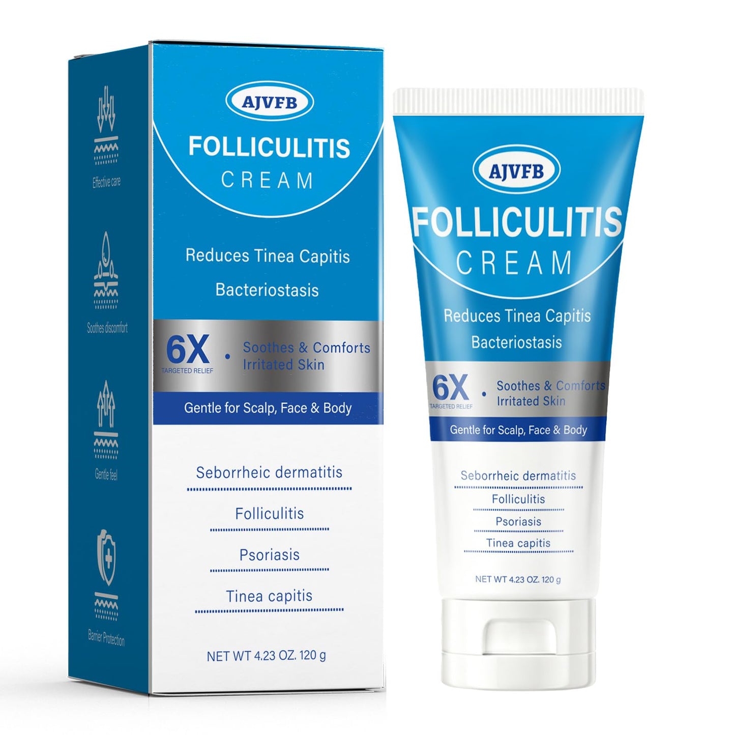 Folliculitis Care Cream – Multi-Use Ointment for Scalp, Face, Body & Buttocks – Targets Bumps, Razor Burn & Scalp Scabs – Non-Greasy Formula for Sensitive Skin (1)