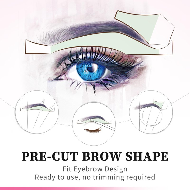 Beauty7 Hair Removal Kit, Eyebrow Wax Strips Kit Facial Wax Strips 24 Strips with Pearl Powder Essential Oil for Sensitive All Skin Types Women