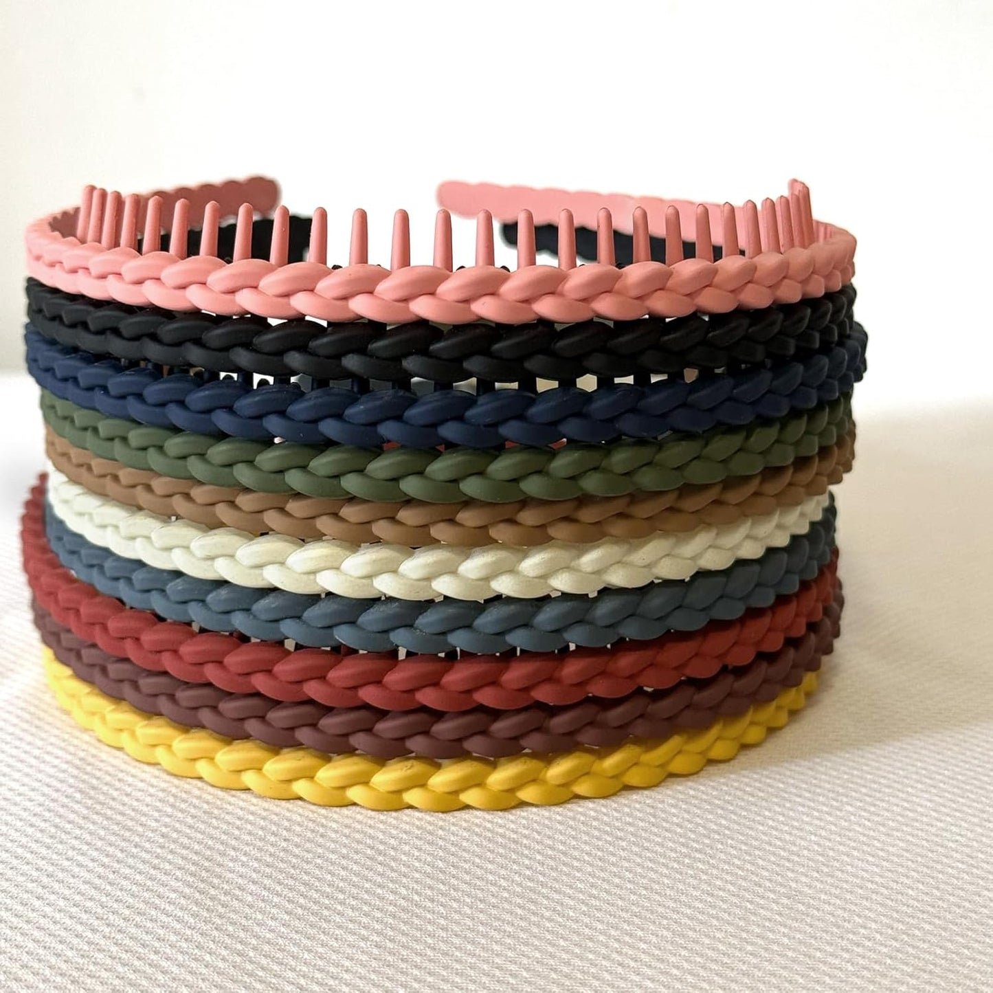 7mm Thin Headbands for Women | 10 PCS Colorful Plastic Hair Bands with Teeth for Men & Teen Girls