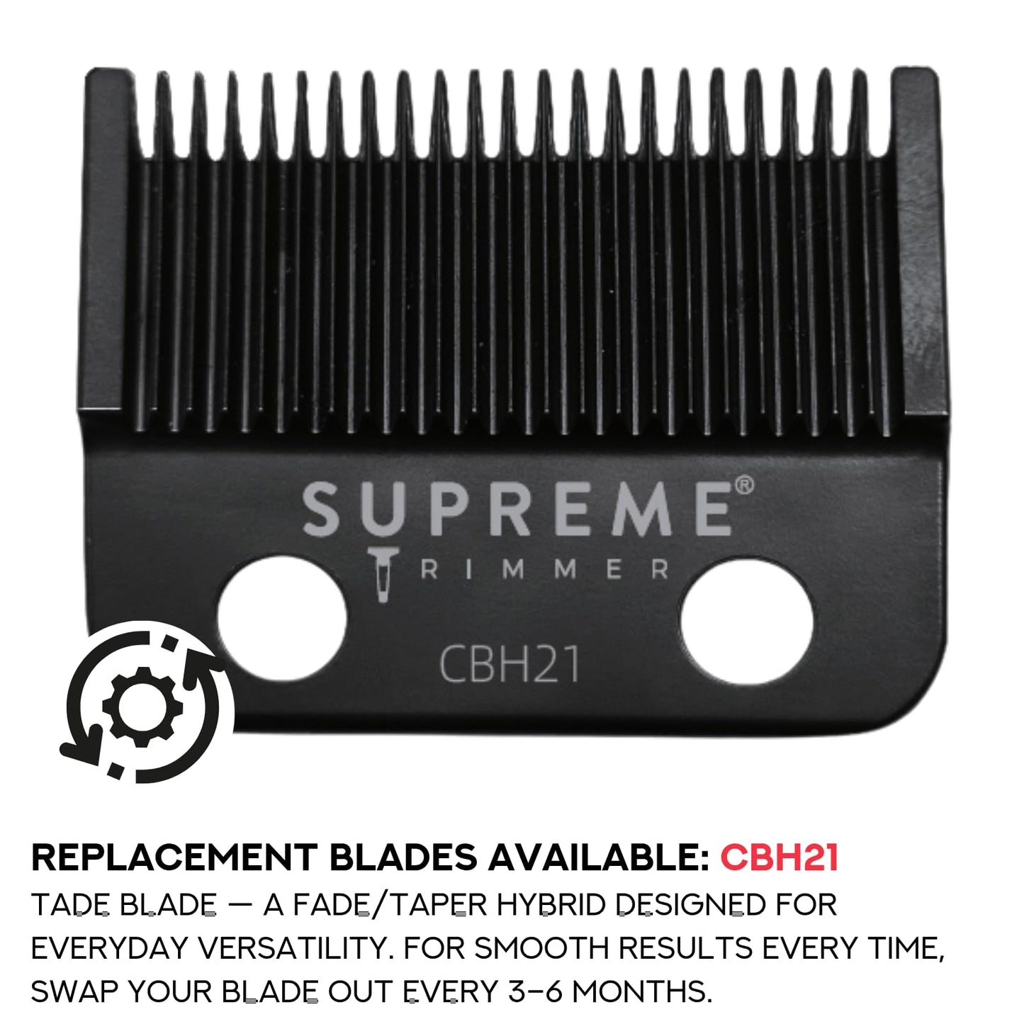 Supreme Trimmer Darkstar 82 Metal Body Clipper w. Magnetic Vector Motor | 180 Min Run Time, 9100 RPM Hair Clipper | Low Noise Professional Barber Clipper DLC Tade Blade | STC82 (Black)