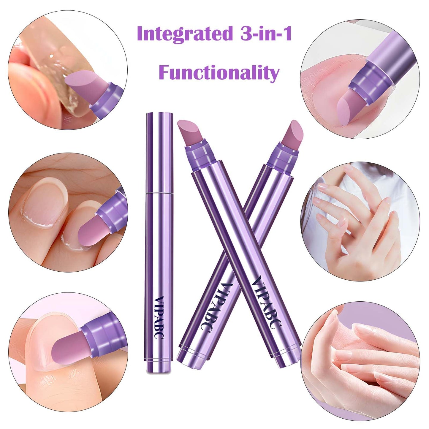 Roioiow 3 in 1 Cuticle Oil Pen for Nail Care with Scented - 3 Pack Cuticle Remover & Nail Treatment for Hangnails, Dry,Damaged Nails, Ideal for Home Salon Travel