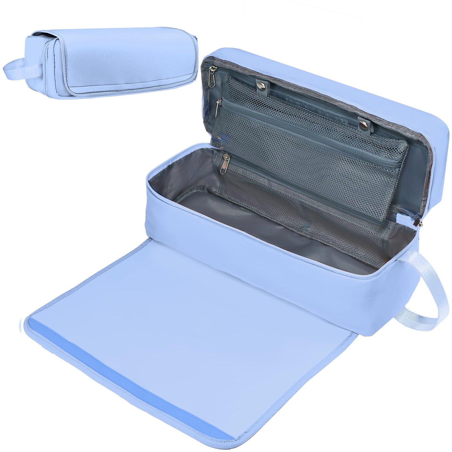 FAMOPLAY Hair Tools Travel Bag with Heat Resistant Mat Hair Styling Accessories Storage Case for Hair Dryer Flat Iron Straightener Curling Iron Haircare Accessories Travel Essentials for Women