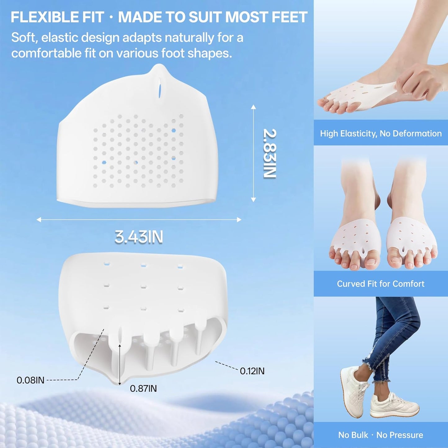 Toe Separators for Women & Men | Soft Silicone 6 Pairs for Bunion Relief & Toe Alignment